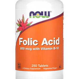 Ácido Fólico E Vitamina B12 800mcg Now Foods 250tabs