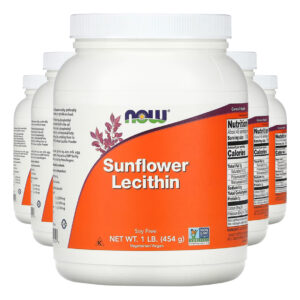 Lecitina De Girassol Pó 454 G Puro Importado 5un Now Foods