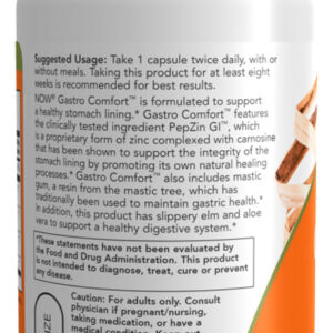 Gastro Comfort Com Pepzin Gi 60 Cáps Importado 2un Now Foods
