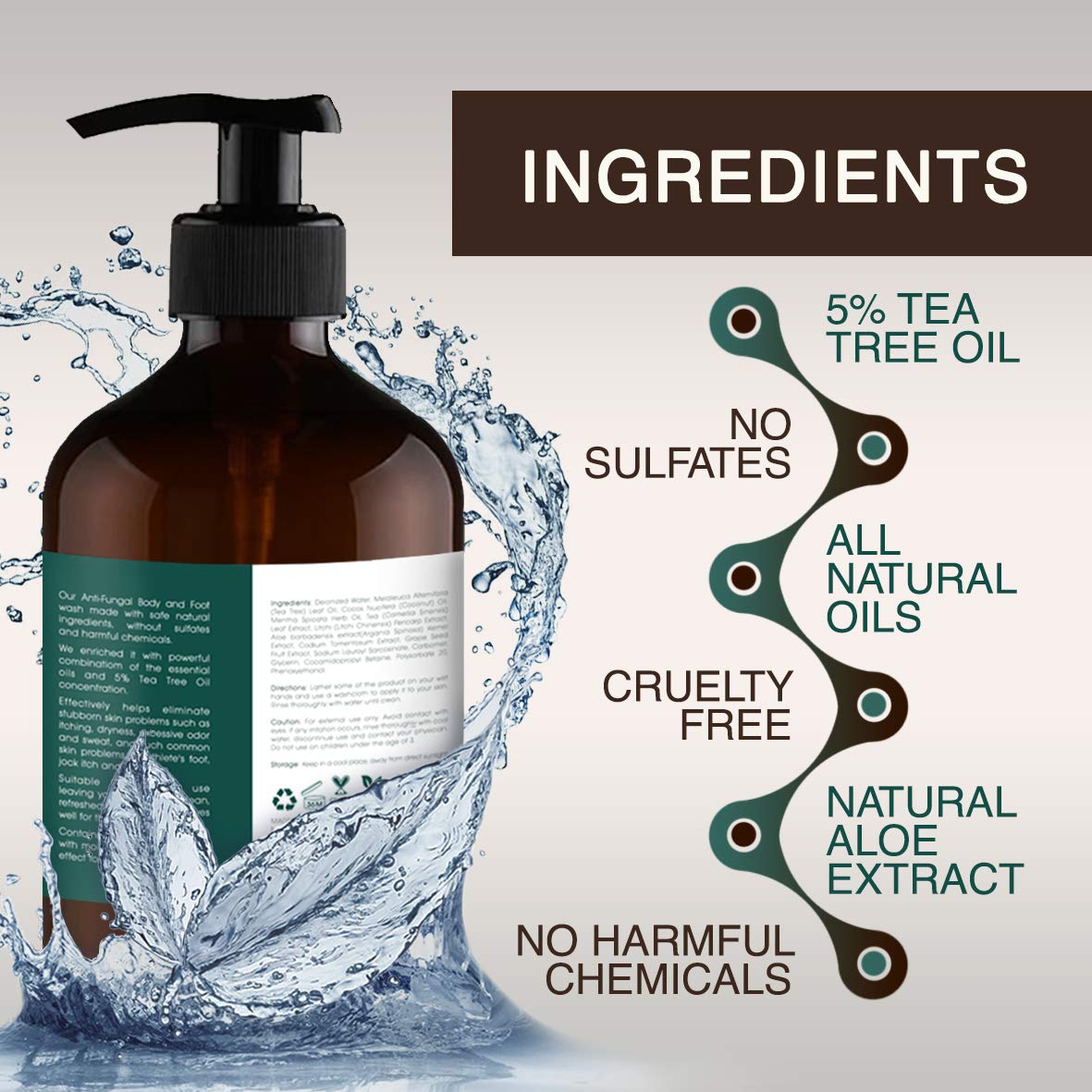 Sabonete Líquido Oriso Tea Tree Oil 480 Ml Ajuda A Acne Nos - Imagem 3