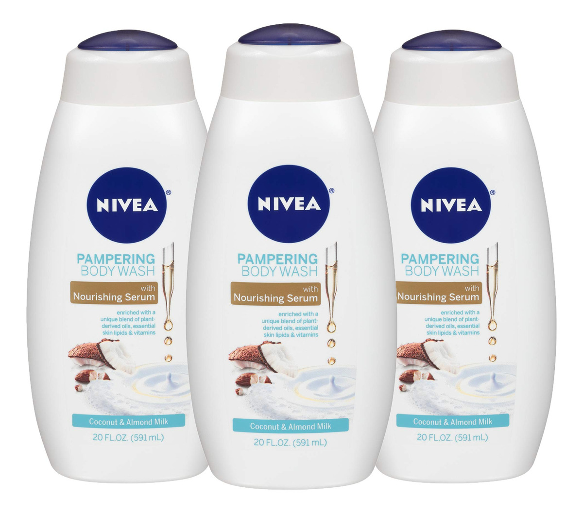 Sabonete Líquido Nivea Leite De Coco E Amêndoa 600 Ml (pacot
