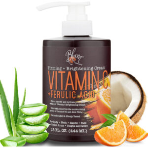 Loção Hidratante Corporal E Creme Facial Bloom Vitamin C 450