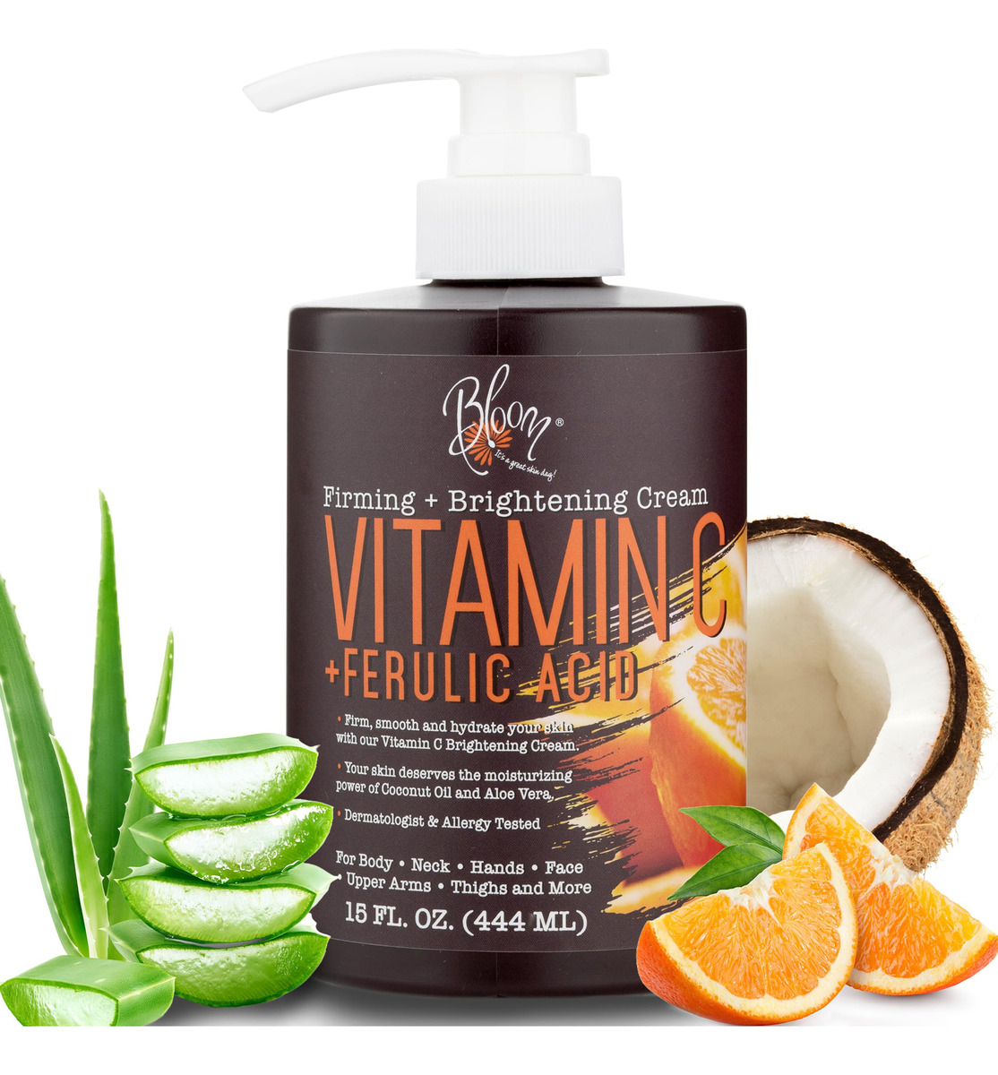 Loção Hidratante Corporal E Creme Facial Bloom Vitamin C 450
