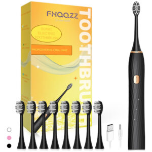Escova De Dentes Elétrica Fxqqzz Sonic 4 Modos 8 Cabeças De