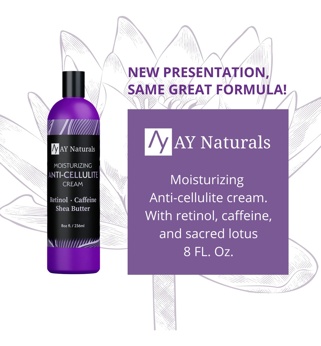 Creme Hidratante Ay Naturals Anticelulite Com Cafeína 250 - Imagem 3