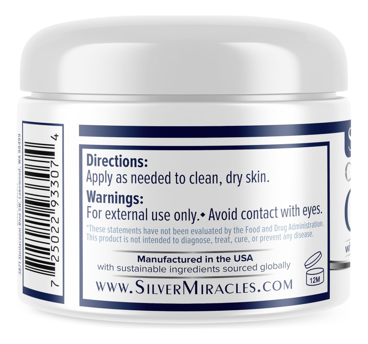 Creme De Prata Coloidal Silver Miracles 120ml Skin Healing - Imagem 3