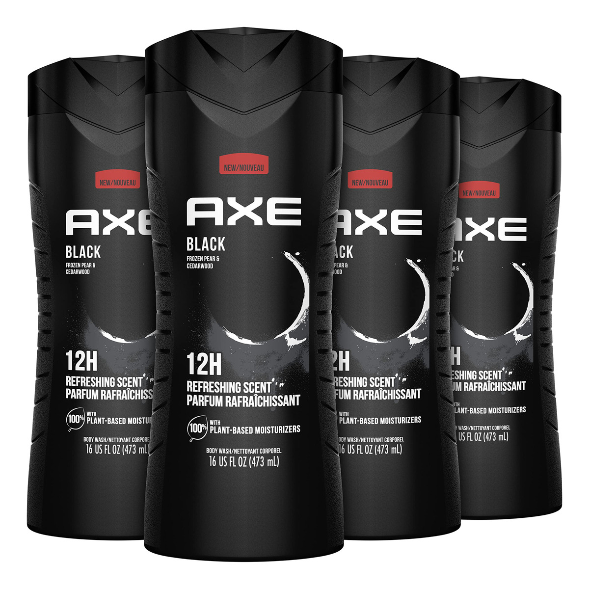 Sabonete Líquido Axe Black 12h, Perfume Refrescante 473 Ml P