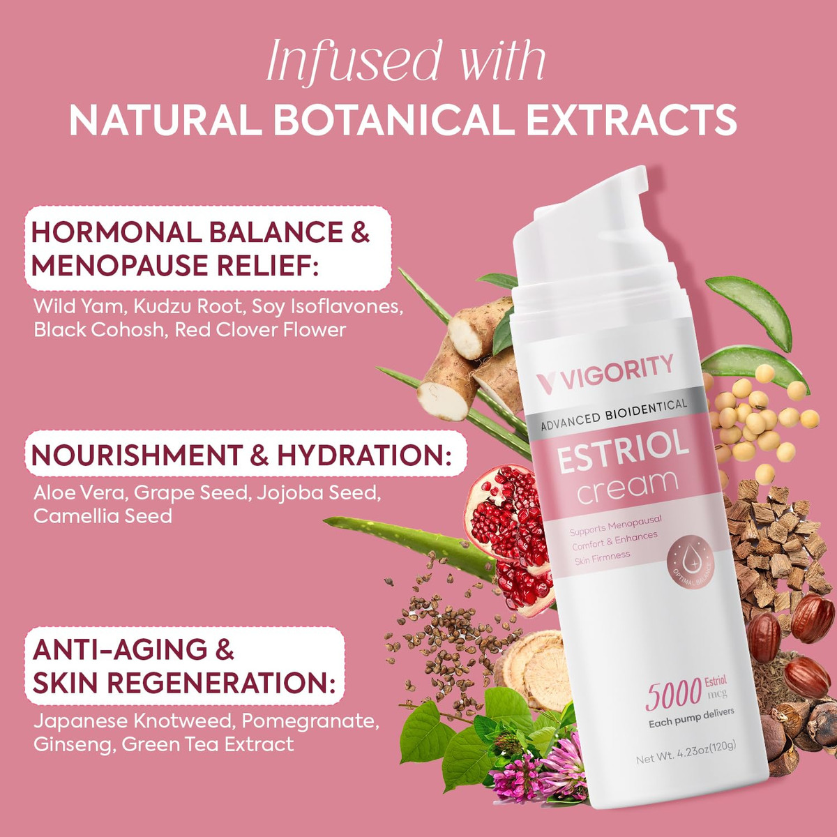 Creme Facial Vigority Estriol Natural Bioidentical Estrogen - Imagem 4