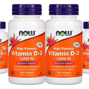 Vitamina D3 1.000ui Now Foods Vit D-3 360 Softgels 4un Sabor Sem Sabor