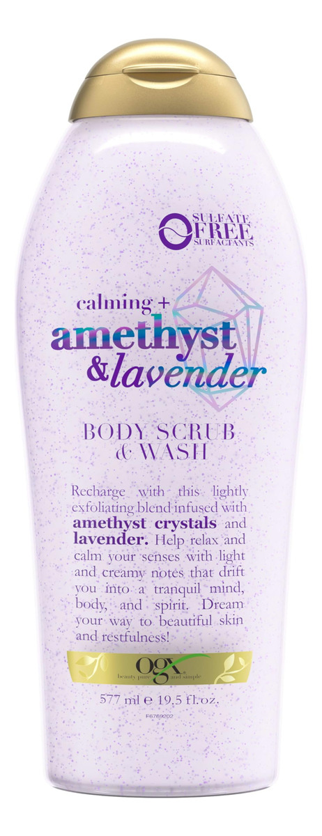Esfoliante E Sabonete Corporal Ogx Calming + Ametista E Lava