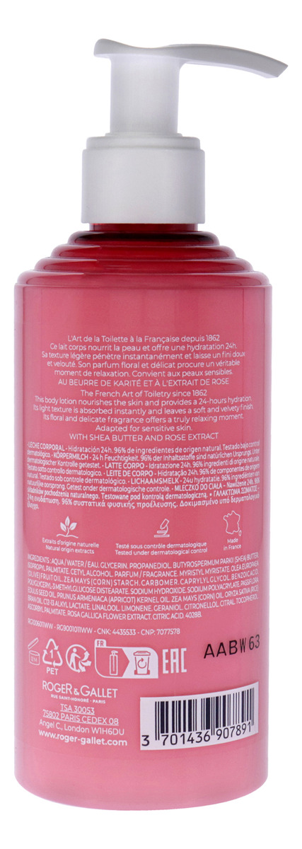 Loção Corporal Roger & Gallet Rose Wellbeing, Hidratação 24 - Imagem 2