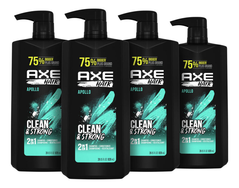 Shampoo E Condicionador Axe Apollo 2 Em 1, 828 Ml, Pacote Co