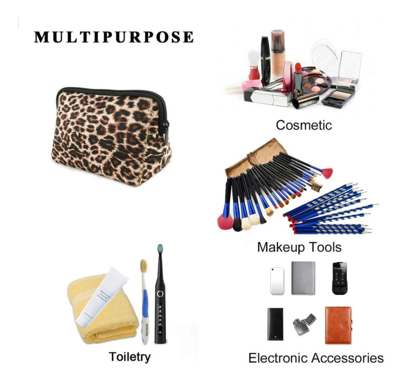 Bolsa De Cosméticos Ajltpa Com Protetor Labial, Suporte De B - Image 3