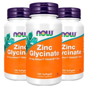 Now Foods Glicinato De Zinco 30mg 120 Softgels Importado 3u