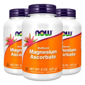 Ascorbato Magnésio Pó + Vit C 227g Importado 3un Now Foods