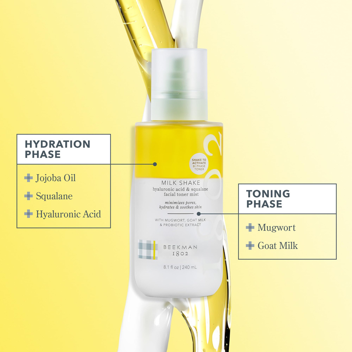 Batido De Leite Hidratante Face Mist Beekman 1802 Com Ácido - Imagem 4
