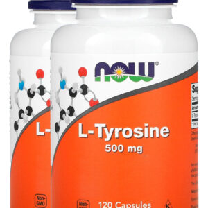 L-tirosina 500mg Forma Livre 120cáps Importado 2un Now Foods