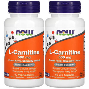 L Carnitina Now Foods 500mg 60veg Capsulas 2un