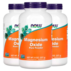 Óxido De Magnésio Em Pó 227g Importado 3un Now Foods