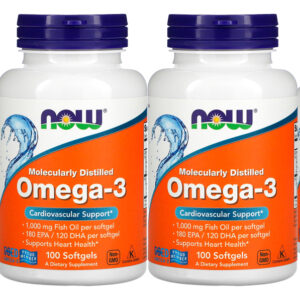 Ômega-3 Molecularmente Destilados Now Foods 100softgels 4un