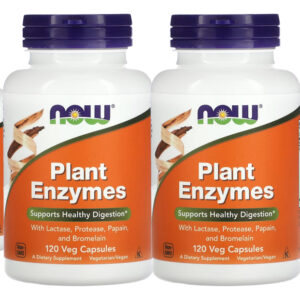 Enzimas Digestivas Now Foods Plant Enzymes 120 Veg Caps 4un Sabor Without Flavor