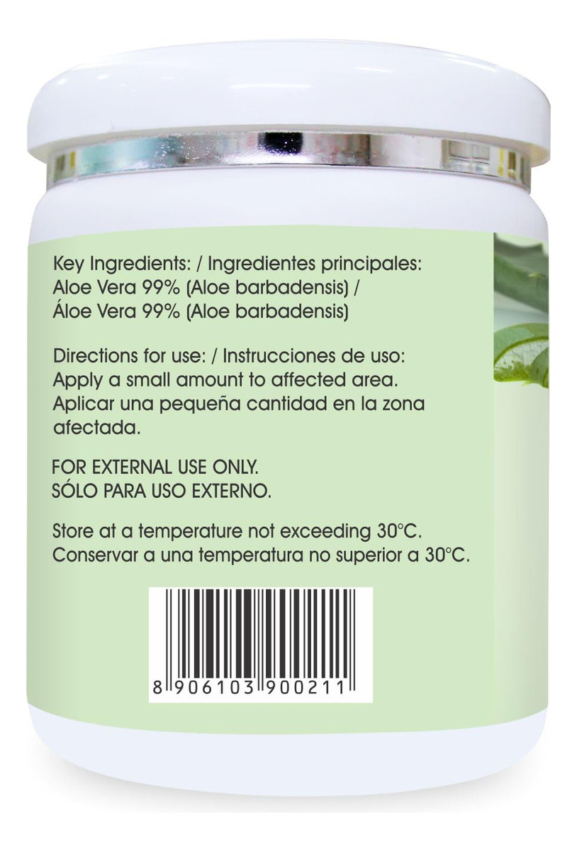 Gel De Aloe Vera Salvia Algeloe-o 99% Puro Orgânico 500ml - Imagem 3