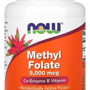 Folato De Methyl 5000mcg Now Foods 50 Cápsulas Importado