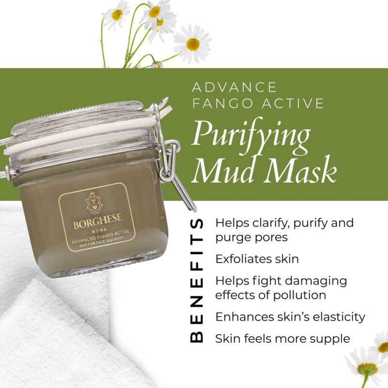 Máscara De Lama Borghese Advanced Fango Active Purifying 220 - Image 3
