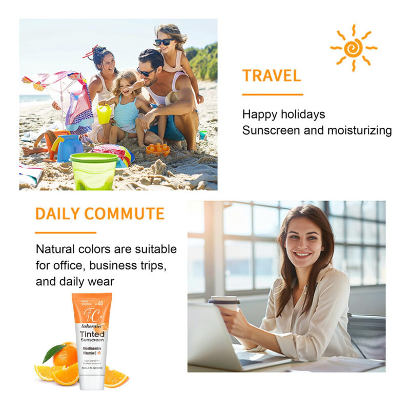 Protetor Solar Isherbin Tinted Face Spf 40 W/ Vitamina C 40m - Image 6