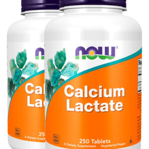Cálcio Lactado 250 Tablets Importado 2un Now Foods