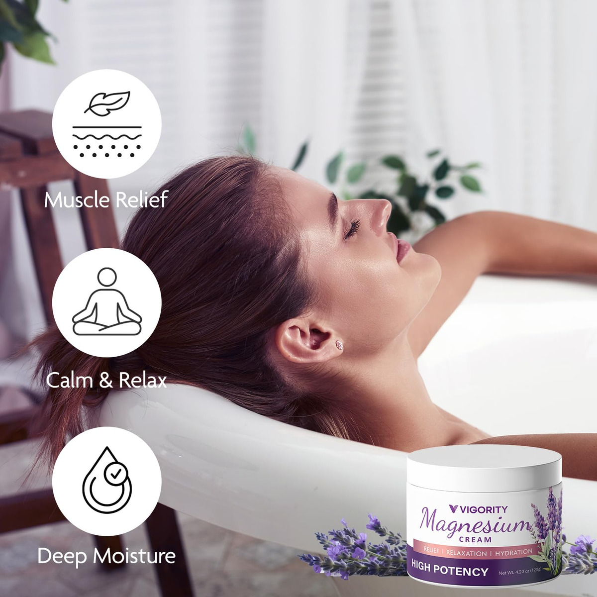 Creme De Magnésio Vigority Loção De Magnésio 125 Ml Com Lava - Imagem 4