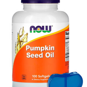 Óleo Semente Abóbora 1000mg Now Foods 100soft +porta Cápsula