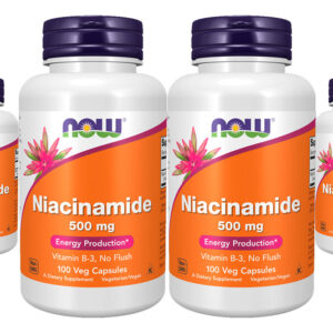 Niacinamida Vit B-3 500mg Now Foods 100 Veg Caps 4un