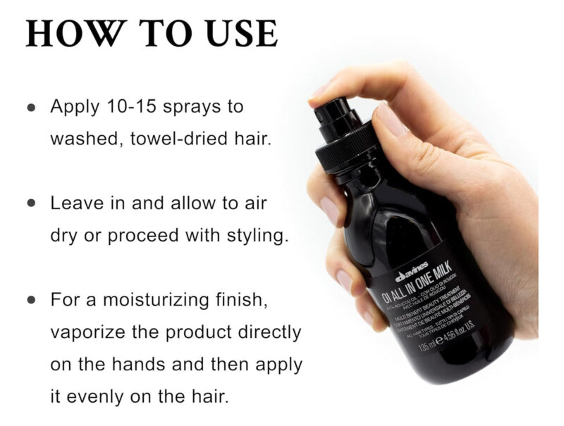 Spray De Leite Para Cabelo Davines Oi All In One 135 Ml Heat - Image 3
