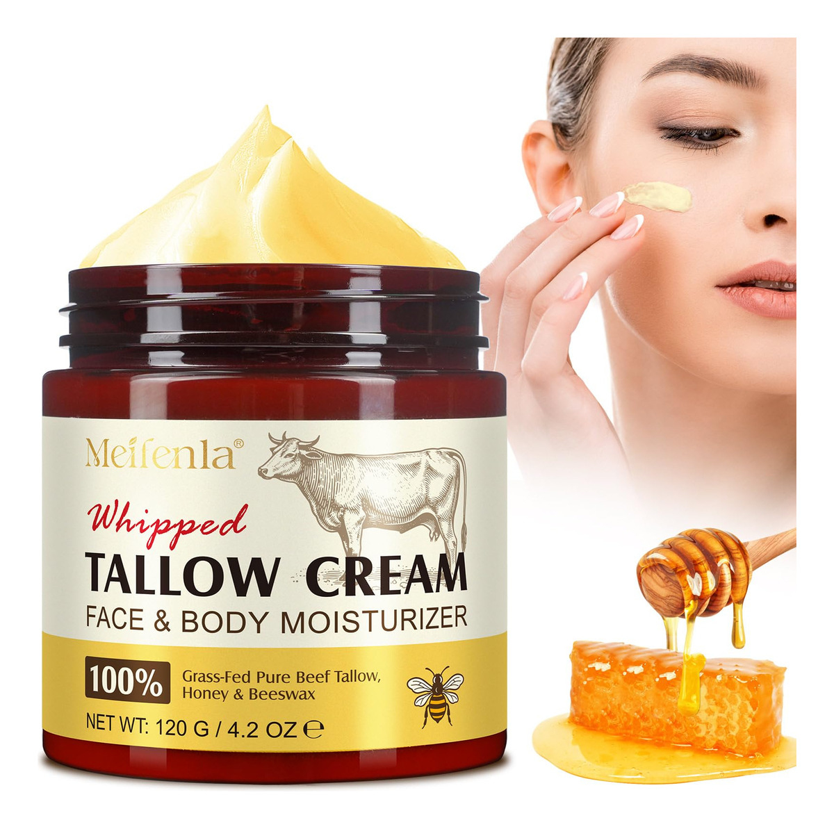 Creme Hidratante Meifenla Beef Sallow & Honey Para Rosto E B