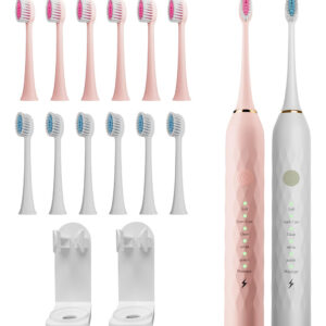 Escova De Dentes Elétrica Maxwisdom, 2 Peças Com 12 Cabeças
