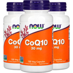 Coenzima Coq10 30mg Now Foods 120 Veg Cáps Importado 3un