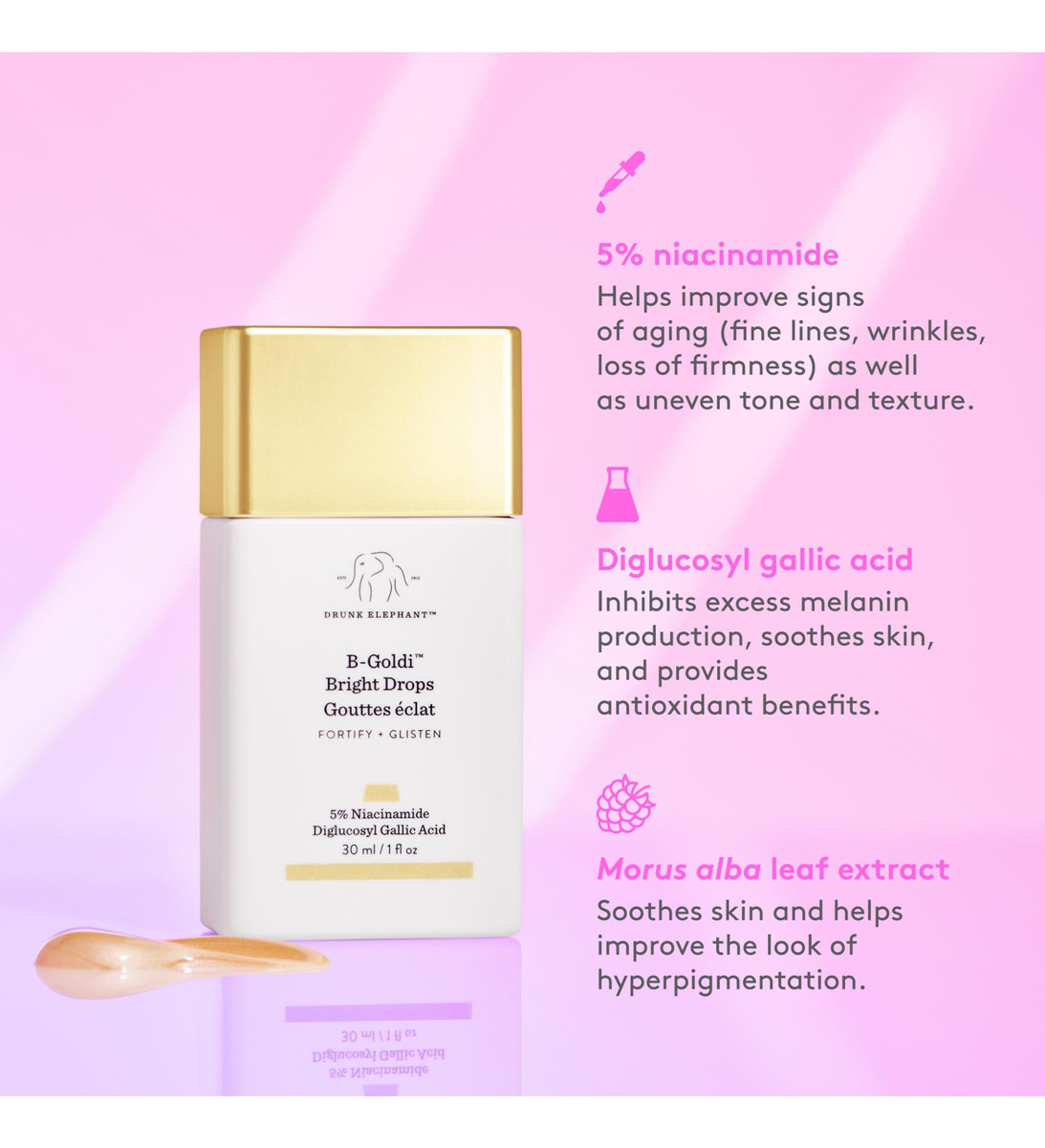 Gotas Faciais Iluminadoras Drunk Elephant B-goldi 30ml Para - Imagem 4