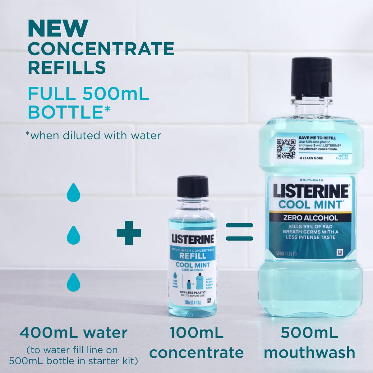 Kit Inicial Para Enxaguante Bucal Listerine Zero Alcohol Con - Imagem 3
