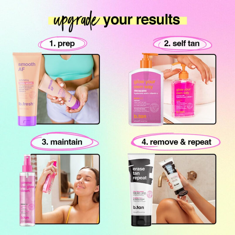 Kit Autobronzeador B.tan Clear Gel & Face Mist Com Aplicador - Image 6