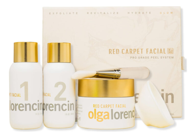 Kit Facial Olga Lorencin Red Carpet Com Ácido Lático Em 3 Et