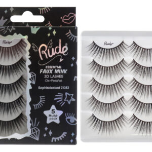 Cílios Rude Cosmetics Essential Faux Mink 3d 5 Pares