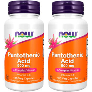 Ácido Pantotênico 500mg Now Foods Complexo B 100cap 2un