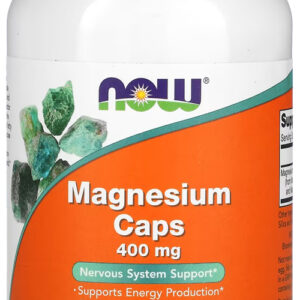 Magnésio Magnesium 400mg Now Foods 180 Veg Caps Importado