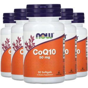 Coenzima Coq10 50mg + Vit E Now Foods 50soft Importado 5un