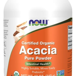 Goma Acácia Now Foods Fibras Prebiótico Pura Orgânica Em Pó Sabor Natural