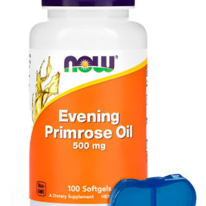 Óleo De Prímula 500mg Now Foods 100 Soft + Porta Cápsulas