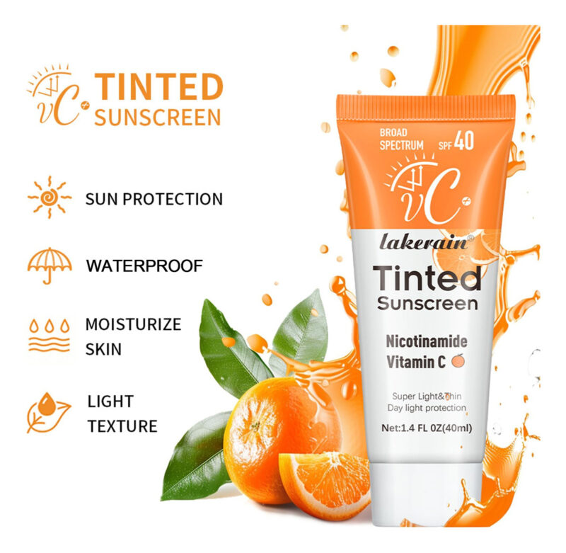 Protetor Solar Isherbin Tinted Face Spf 40 W/ Vitamina C 40m - Image 2