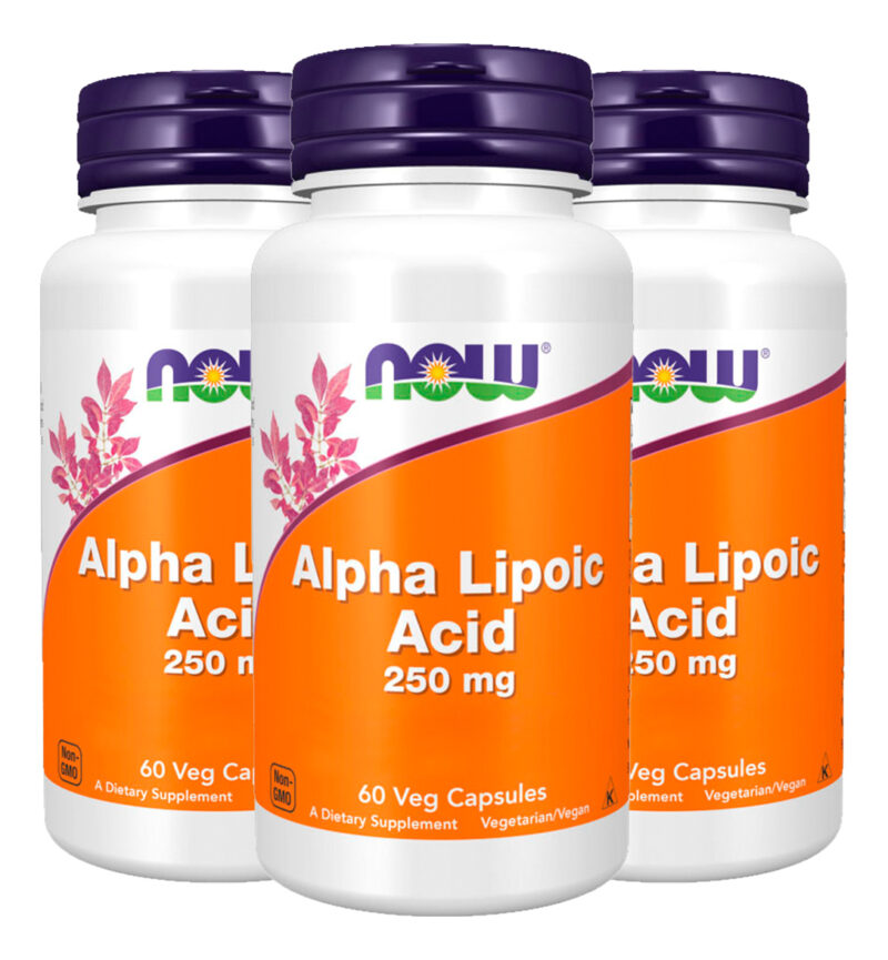 Ácido Alfa Lipóico 250mg Now Foods 60 Veg Cáps Importado 3un