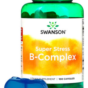 Complexo B Com Vitamina C Swanson 100 Caps + Porta Cápsulas